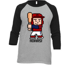Matt Adams Tecmo Baseball Player Washington Baseball Fan Raglan T Shir
