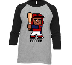 Gerardo Parra Tecmo Baseball Player Washington Baseball Fan Raglan T S