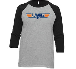 Yordan Alvarez #44 Top Gun Houston Baseball Player Fan Raglan T Shirt