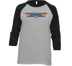 Alex Bregman #2 Top Gun Houston Baseball Player Fan Raglan T Shirt
