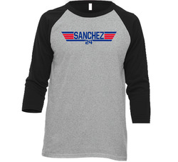 Gary Sanchez #24 Top Gun New York Y Baseball Player Fan Raglan T Shirt