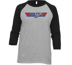 Sean Doolittle #63 Top Gun Washington Baseball Player Fan Raglan T Shi
