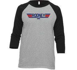 Fernando Rodney #56 Top Gun Washington Baseball Player Fan Raglan T Sh