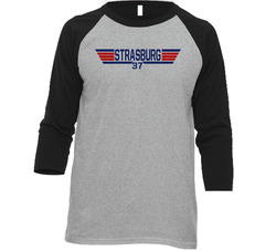 Stephen Strasburg #37 Top Gun Washington Baseball Player Fan Raglan T 