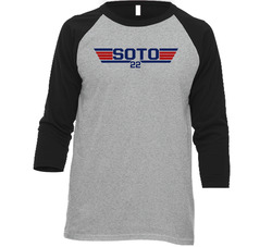 Juan Soto #22 Top Gun Washington Baseball Player Fan Raglan T Shirt