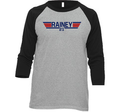 Tanner Rainey #21 Top Gun Washington Baseball Player Fan Raglan T Shir