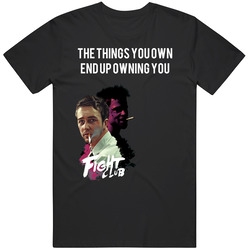 Watercolor Fight Club The Things You Own End Up Owning You Movie T Shi