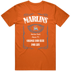 Miami Baseball Whiskey Label Parody Sports Team Fan T Shirt