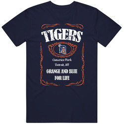 Detroit Baseball Whiskey Label Parody Sports Team Fan T Shirt