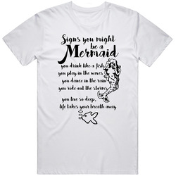 Signs You Might Be A Mermaid Funny T Shirt