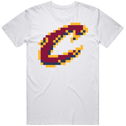 Cleveland Basketball Team Pixelated 8 Bit Logo Fan T Shirt