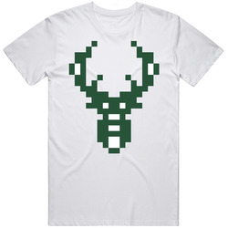 Milwaukee Basketball Team Pixelated 8 Bit Logo Fan T Shirt