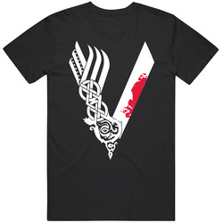 Vikings V Logo History Tv Series Fan T Shirt