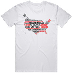 American Gods Usa Map Quotes Starz Tv Series Fan T Shirt