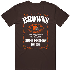 Cleveland Football Whiskey Label Parody Sports Team Fan T Shirt