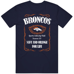 Denver Football Whiskey Label Parody Sports Team Fan T Shirt