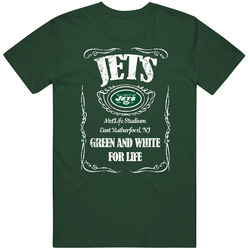 New York J Football Whiskey Label Parody Sports Team Fan T Shirt