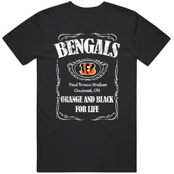 Cincinnati Football Whiskey Label Parody Sports Team Fan T Shirt