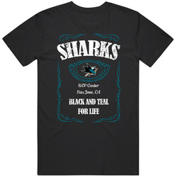 San Jose Hockey Whiskey Label Parody Sports Team Fan T Shirt