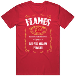 Calgary Hockey Whiskey Label Parody Sports Team Fan T Shirt
