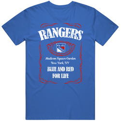New York R Hockey Whiskey Label Parody Sports Team Fan T Shirt