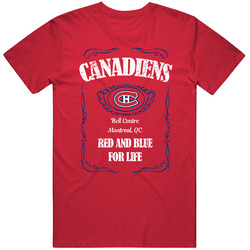 Montreal Hockey Whiskey Label Parody Sports Team Fan T Shirt