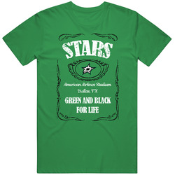 Dallas Hockey Whiskey Label Parody Sports Team Fan T Shirt
