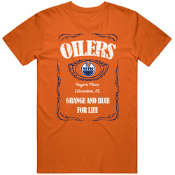 Edmonton Hockey Whiskey Label Parody Sports Team Fan T Shirt