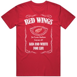 Detroit Hockey Whiskey Label Parody Sports Team Fan T Shirt