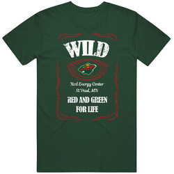 Minnesota Hockey Whiskey Label Parody Sports Team Fan T Shirt