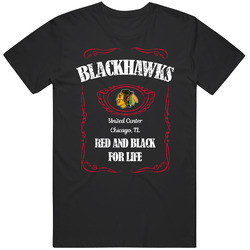 Chicago Hockey Whiskey Label Parody Sports Team Fan T Shirt