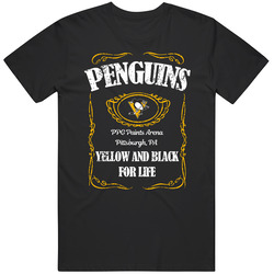 Pittsburgh Hockey Whiskey Label Parody Sports Team Fan T Shirt