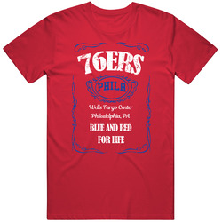 Philadelphia Basketball Whiskey Label Parody Sports Team Fan T Shirt