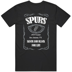 San Antonio Basketball Whiskey Label Parody Sports Team Fan T Shirt