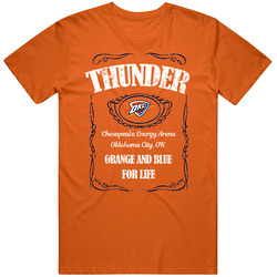 Oklahoma City Basketball Whiskey Label Parody Sports Team Fan T Shirt