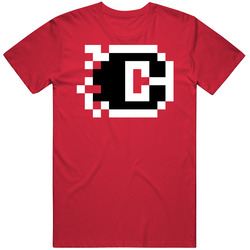 Calgary Hockey Team Pixelated Logo Fan T Shirt