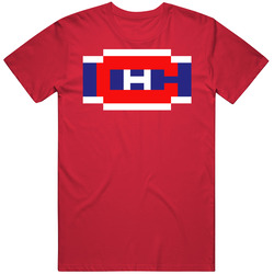 Montreal Hockey Team Pixelated Logo Fan T Shirt