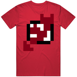 New Jersey Hockey Team Pixelated Logo Fan T Shirt