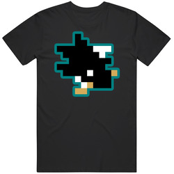San Jose Hockey Team Pixelated Logo Fan T Shirt
