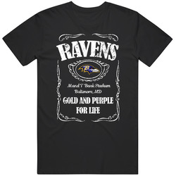 Baltimore Football Whiskey Label Parody Sports Team Fan T Shirt