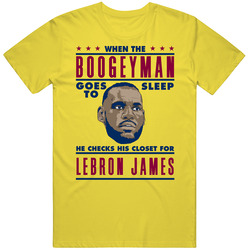 Boogeyman Checks Closet For Lebron James Cleveland Basketball T Shirt