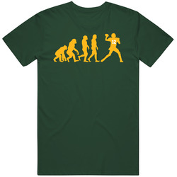 Aaron Rodgers Evolution Style Green Bay Football Sports Team Fan T Shi
