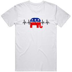 Repbulican Heartbeat Funny Eratic Parody T Shirt