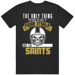 Fear Itself And New Orleans Football Team Fan Badass Skull T Shirt