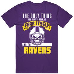 Fear Itself And Baltimore Football Team Fan Badass Skull T Shirt