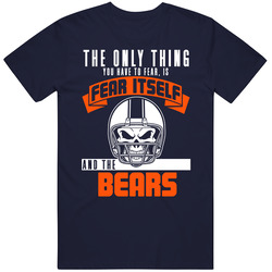 Fear Itself And Chicago Football Team Fan Badass Skull T Shirt