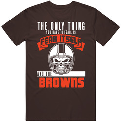 Fear Itself And Cleveland Football Team Fan Badass Skull T Shirt
