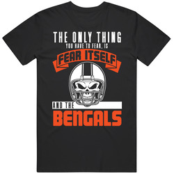 Fear Itself And Cincinnati Football Team Fan Badass Skull T Shirt