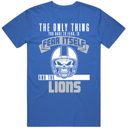 Fear Itself And Detroit Football Team Fan Badass Skull T Shirt