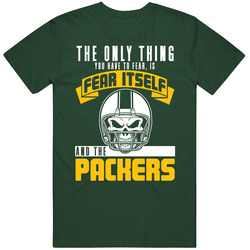 Fear Itself And Green Bay Football Team Fan Badass Skull T Shirt